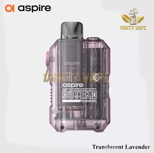 Aspire Gotek X 650mAh 5ml Pod System Translucent Lavender - Tím Lavender