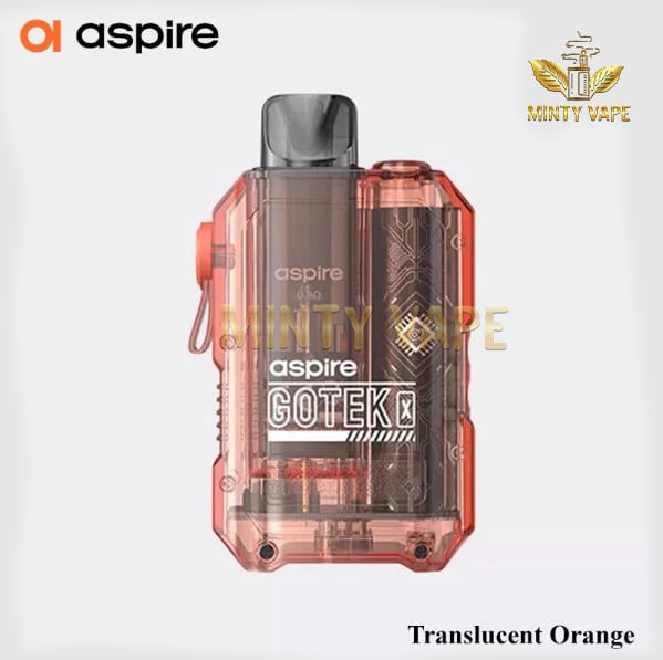 Aspire Gotek X 650mAh 5ml Pod System Translucent Orange - Cam