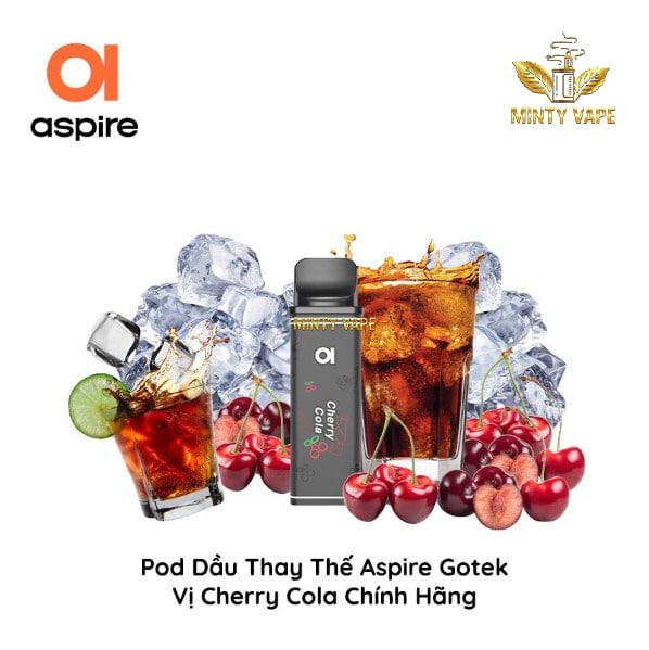 Đầu Pod Vị Gotek 30M - 50MG by Aspire Cherry Cola - Coca Cherry