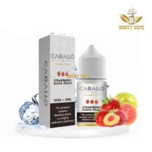 Tinh Dầu Vape Caballo Juice Strawberry Guava Peach - Dâu Ổi Đào Lạnh Salt nic 30ml