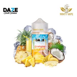 Tinh dầu Vape 7 Daze Fusion Freebase Iced Pineapple Coconut Banana - Dứa Dừa Chuối 100ml Chính Hãng