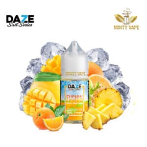 Tinh dầu Vape 7 Daze Fusion Salt nic Iced Pineapple Mango Orange 30ml Chính Hãng