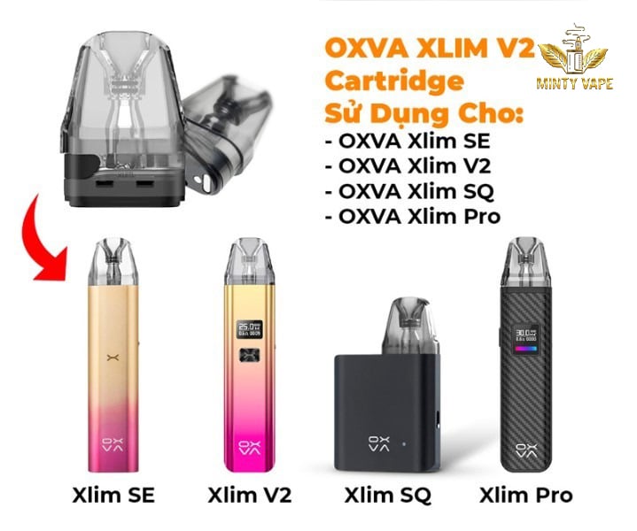Đầu Xlim dùng chung cho một số máy như Xlim Pro, Xlim SE, Xlim SE Bonus, Xlim SQ, và Xlim pod kit