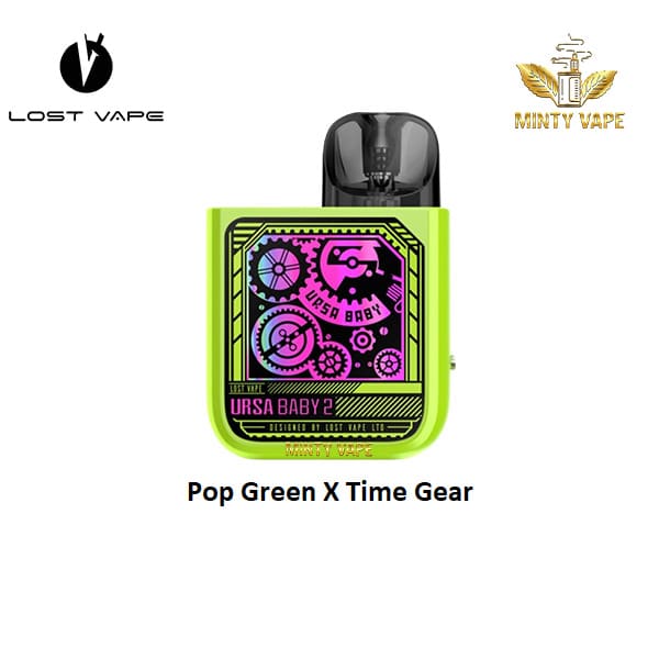 Ursa baby 2 Pod kit By Lost Vape - Pop Green X Time Gear