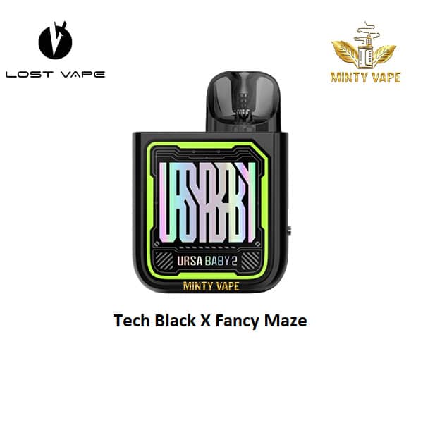 Ursa baby 2 Pod kit By Lost Vape - Tech Black X Fancy Maze