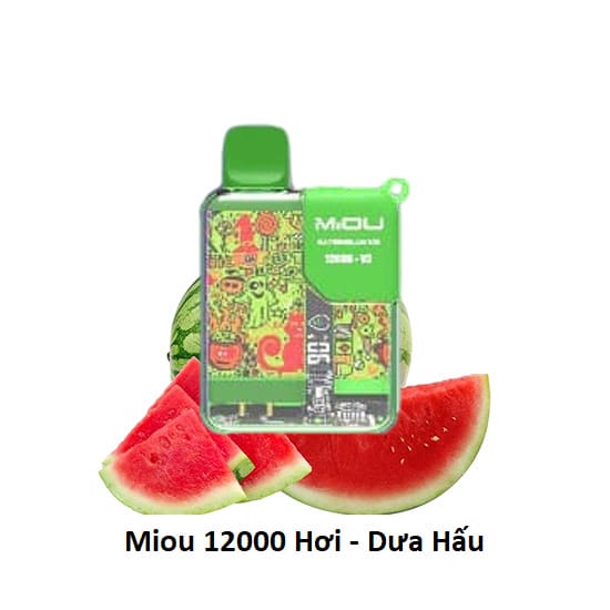 Pod Miou 12000 hơi V3 vị Watermelon Ice - Dưa Hấu Lạnh