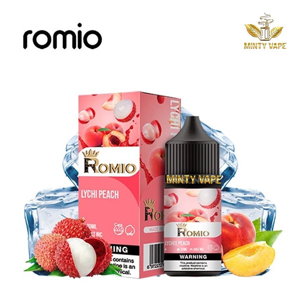 Romio King Ice Salt nic 30ml 35MG/55MG - Lychi Peach - Vải Đào Lạnh