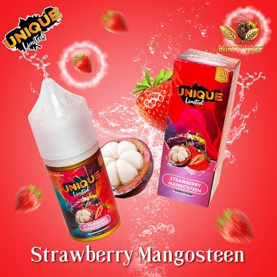 Unique Limited Strawberry Mangosteen - Dâu Măng Cụt - Salt nic 30ml 50MG