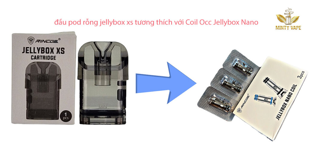 Đầu Pod Rincoe Jellybox XS 30W tương thích occ Jellybox nano coil