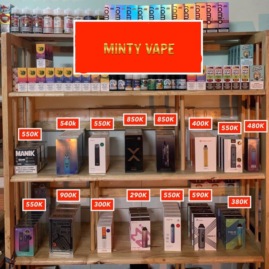 Minty Vape - Tiệm vape shop quận 2 cung cấp đa dạng pod vape tinh dầu vape giá rẻ mới nhất